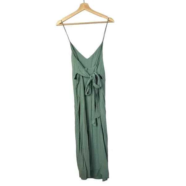Topshop Mint Green Tie Back Slip Midi Dress 8‎ - Image 4