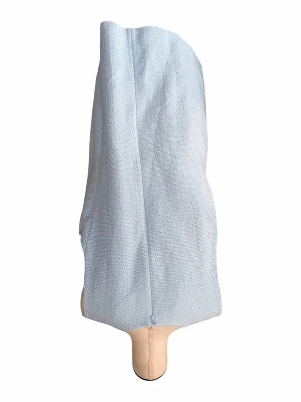 NWOT Ann Taylor Tweed Button Pocket Shift Dress Light Blue - Image 5