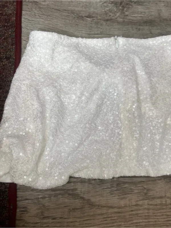 Edikted strapless sequin bow front crop top - Image 7