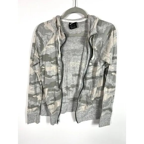 Nike Women Camo Full‎ Zip Hoodie Lightweight Casual Athletic women's Size Small - Image 4