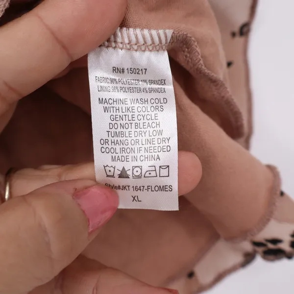 Good Days Project Tank Top Womens XL Tan Floral Ruffle Excellent - Image 3
