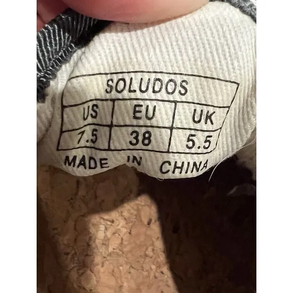 Soludos Women’s Velvet Pug Dog Slip-On Sneakers Flower Grey 7.5 - Image 5