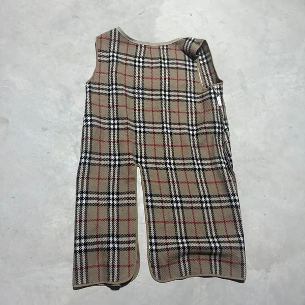 VTG BURBERRYS' 100% Wool Nova Check Plaid Liner Vest Gilet Unisex Insert - Image 5