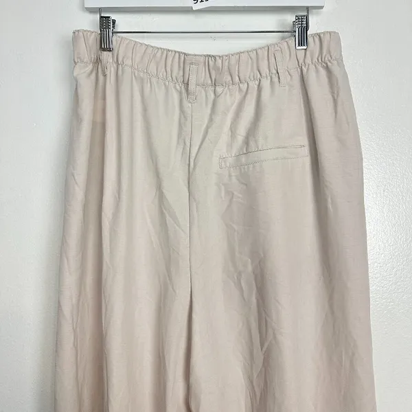 FREE PEOPLE Nothin' to Say Elastic Waist Pants in Champagne Dream Size Large - Image 10