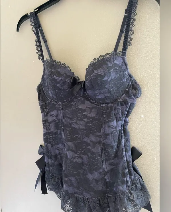 Women’s Lace Lingerie Padded Bra & Slip Dress Size Medium A11 - Image 10