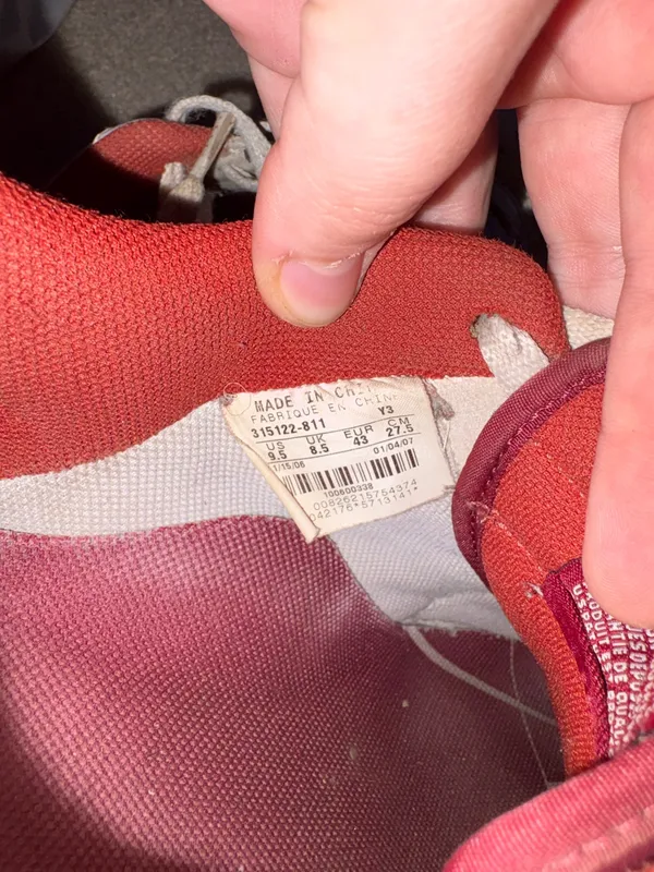 Vintage Nike Low Top Sneakers in White and Red - Image 6
