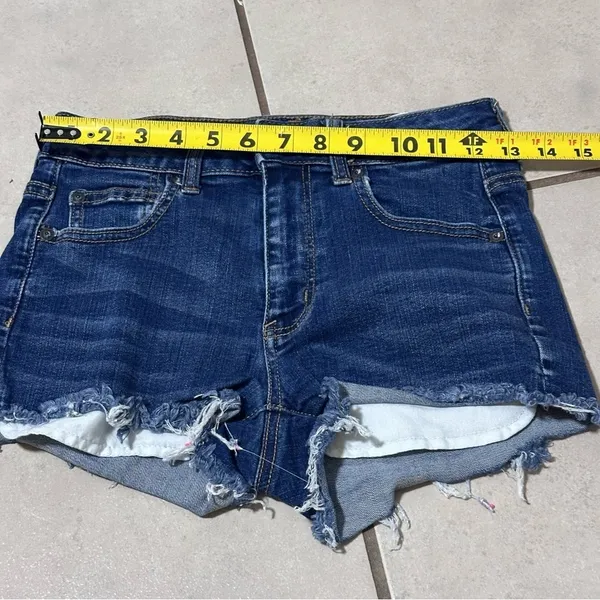 American Eagle Women Denim Super Stretch Hi-Rise Shortie‎ Shorts size 4 - Image 9