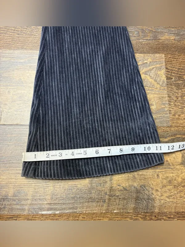 NEW Aerie Groove-On Ribbed Velour Flare Pants Charcoal Gray Womens Medium - Image 4