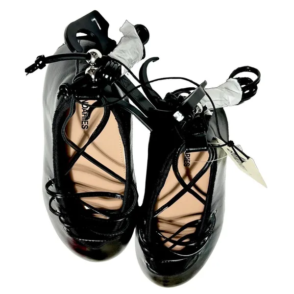 No Boundaries Corset Ballet Flats Black Lace Up Ankle Tie Womens Shoes Sz 7 NWOB - Image 4