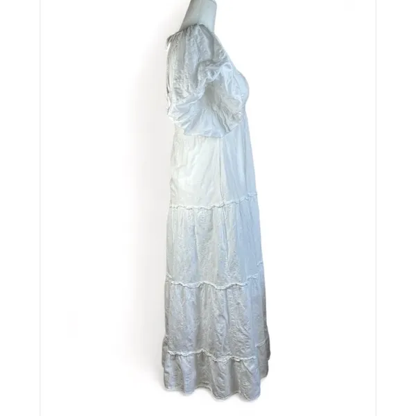 Show Me Your Mumu Odette Midi Dress in White Small Womens Long Cotton - Image 6