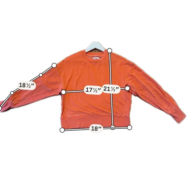 Sunnyside by Sundry orange crewneck pullover size M - Image 7