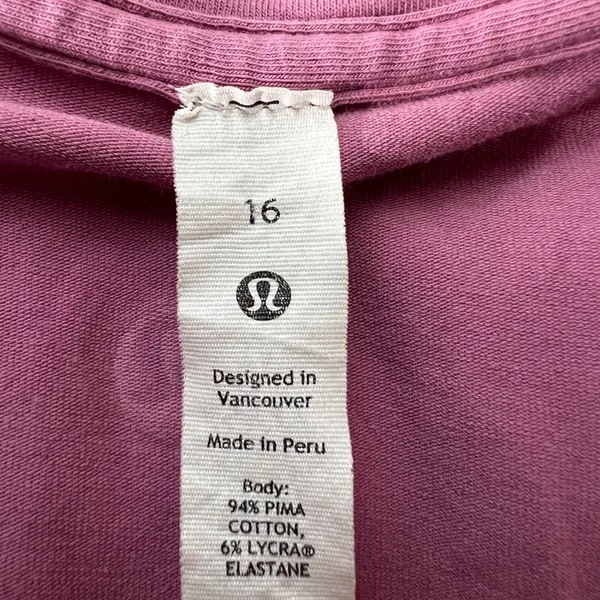 954 | Lululemon Love Tank Pima Cotton Racerback‎ Pink Womens 16 - Image 4