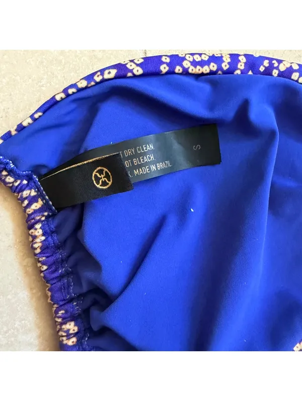 Vix Paula Hermanny Bia Tube Bikini Top Bandhani Klein Blue Women's Size Small - Image 4