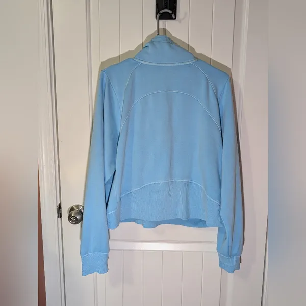 NWOTS All in Motion Cotton Blend Quarter Zip Sweater XL Baby Blue - Image 2