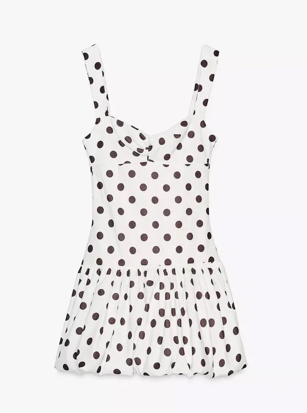 ZARA Polka Dot Balloon Mini Dress - Image 8