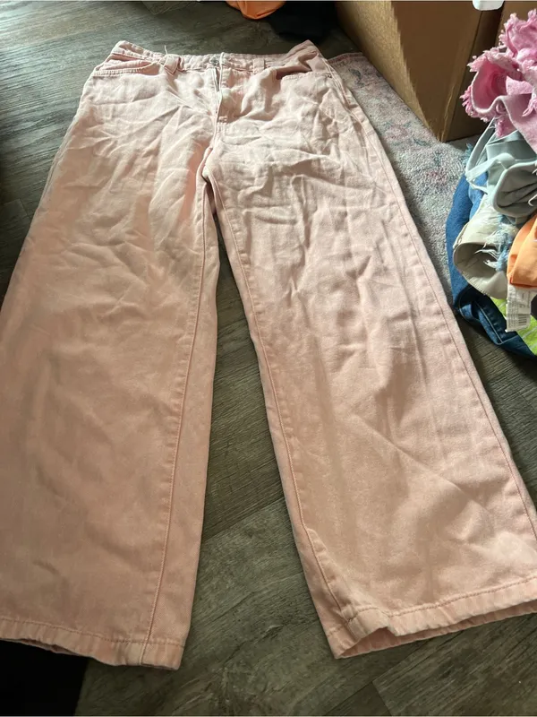 Cotton on low rise baggy Light Pink Wide Leg Pants - Image 6
