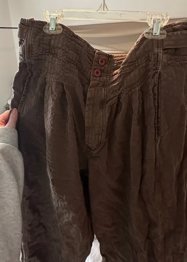 Free people brown thin line chino pants - Image 5