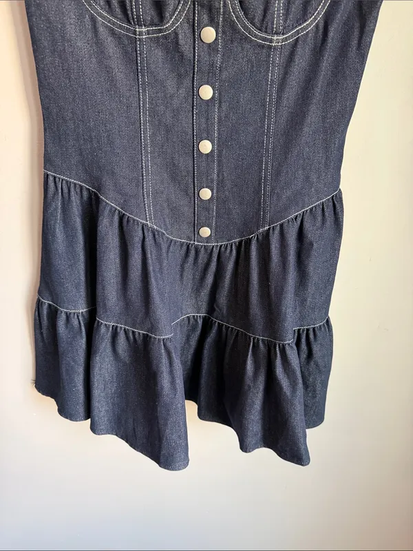 Peppermayo Isabella Denim Bustier Dress - Indigo 6 - Image 7