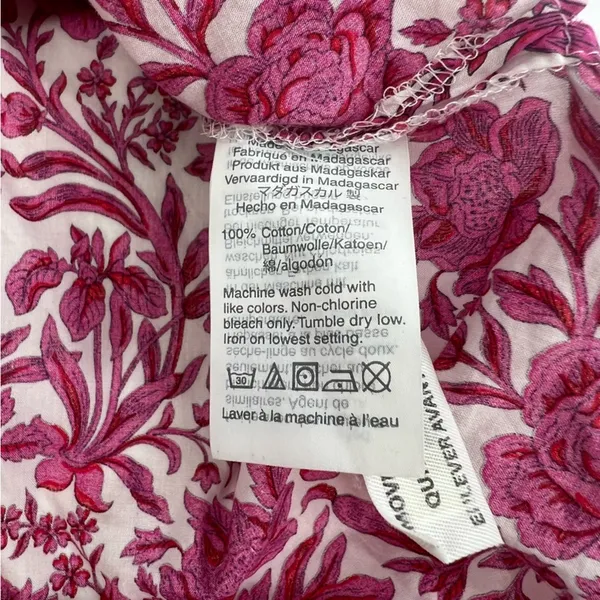 J.‎ Crew Sambourne Liberty Art Sambourne Pink Western Floral Ruffle Blouse Sz S - Image 7