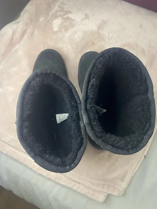 UGG Australia Classic Short Black Suede Boots women size 8 - Image 5