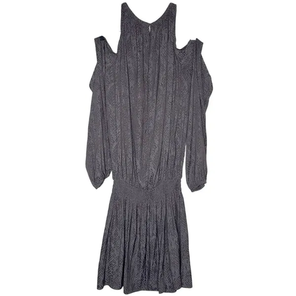 Ramy Brooke Lauren Cold Shoulder Snake Print Mini Dress Women's Gray Size Small - Image 3