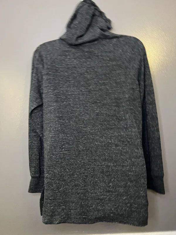 Nike Hoodie Womens XL Gray Just Do It V Neck Pullover Tunic Sweatshirt Knit - Image 5