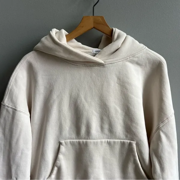 Garage UltraFleece Hoodie Off White Cream Women's Pullover Size L/XL Sweatshirt - Image 2