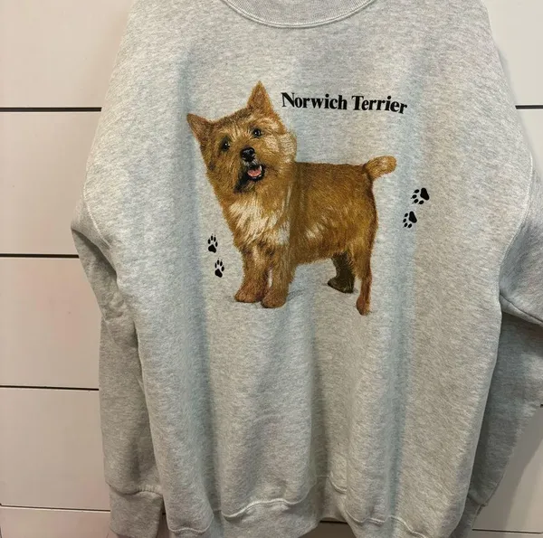 Vintage Norwhich Terrier Crewneck Sweatshirt - Image 2