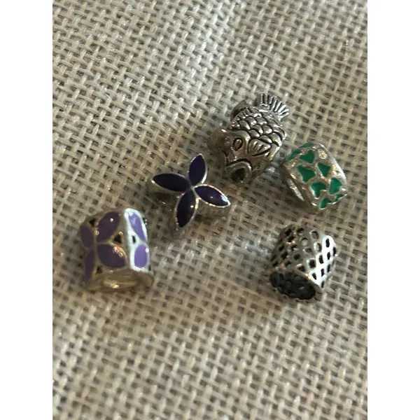 A504 charm bracket silver plated 5 pcs Gray - Image 2