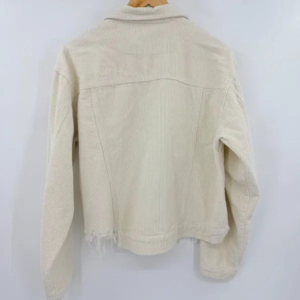 POL Cream Corduroy Button-Front Jacket - Image 3