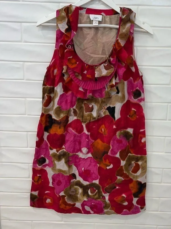 ANN Taylor Loft floral watercolor dress - Image 9