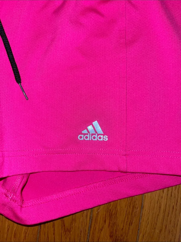 Pink & Black Adidas Athletic Shorts - Image 3