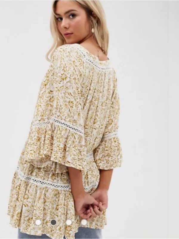NWT Free People Talk About It Tunic Ivory Combo Extra Small - Image 6