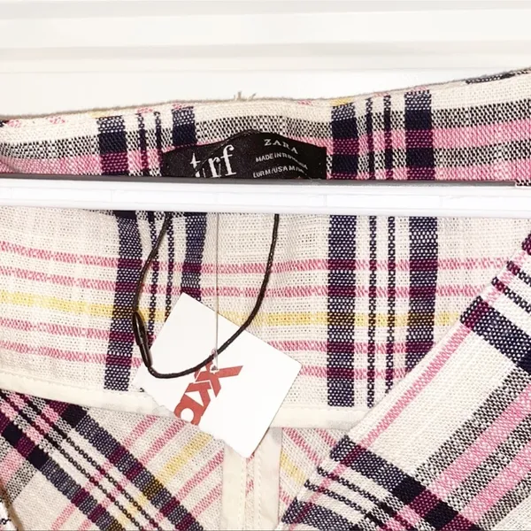 Zara TRF Crop Plaid Top - Image 4