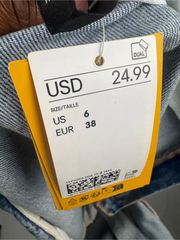 Denim Mini Skirt Pleated H&M Blue - Image 8