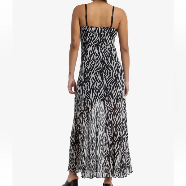 Zebra Print Slip Maxi Dress - Image 2