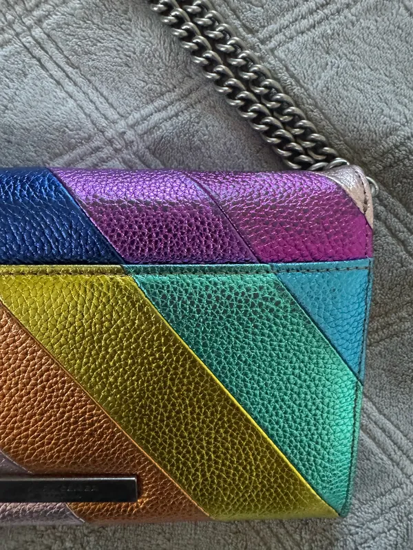 Kurt Geiger Rainbow Stripe Chain Shoulder Crossbody Bag - Image 7