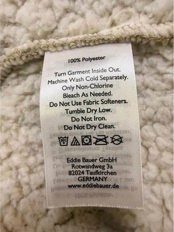 Eddie Bauer Womens Sherpa Fleece Open Front Vest Cream Ivory Cozy Soft Size Med - Image 4