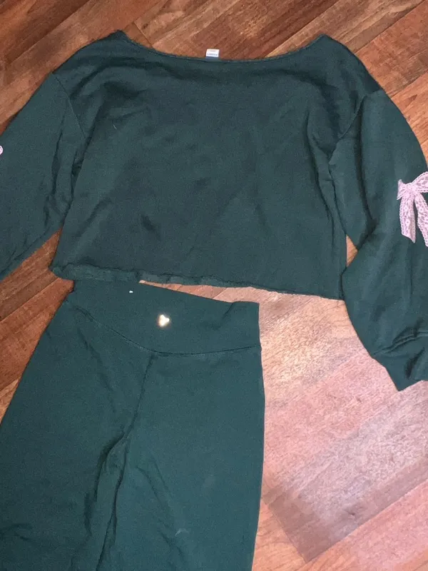Old Navy Forest Green Wide Leg Pants - Image 11