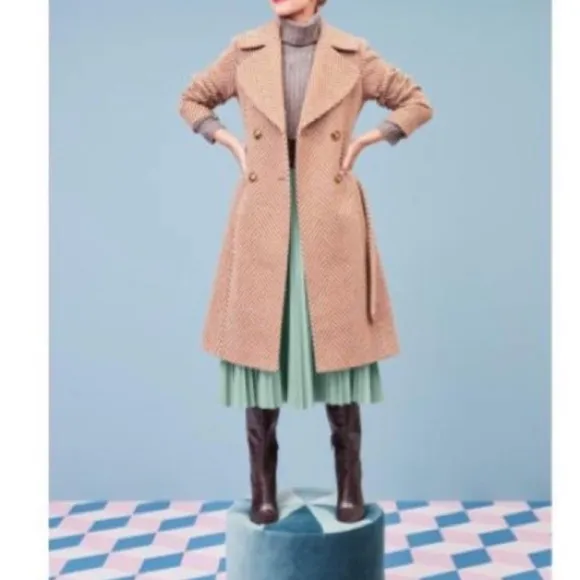 Halogen Atlantic x Pacific Herringbone Belted Coat - Image 3