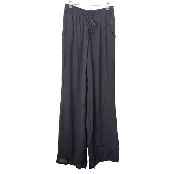 MONDAY‎ SWIMWEAR Tahiti Wide Leg Beach Pant Black Medium - Image 2