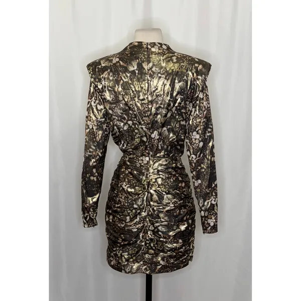 Revolve ALL SAINTS Lilliana‎ Kettu Metallic Mini Dress Allsaints Party Size 4 - Image 9