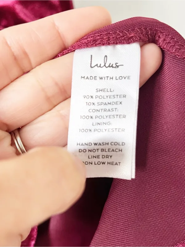 Lulu’s Charmed Appeal Burgundy Velvet Satin Bow Mini Dress - Image 8