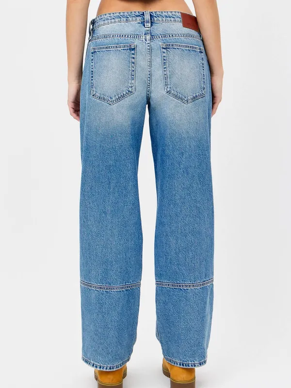 Hidden Jeans Cargo Wide Leg Jeans 26 NWT Low Rise Utility Zip‎ Pocket Denim - Image 2