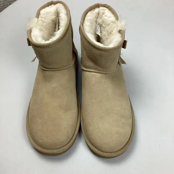 Koolaburra by UGG Victoria Mini Boots Sand Beige Suede Womens Sz 9 EUC - Image 3