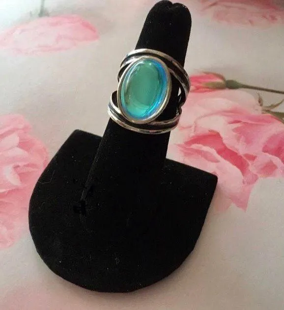 Moonstone Ring, Size 8 Silver - Image 4