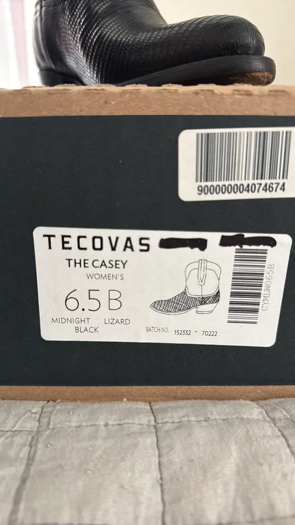 Tecovas Casey Boots Black Size 6.5 - Image 4
