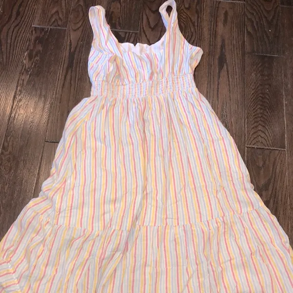 Crown and Ivy pastel striped maxi dress size large - Image 5