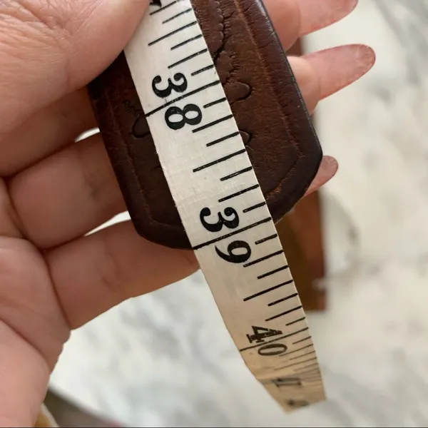 Beautiful Vintage Leather Belt Brown - Image 10