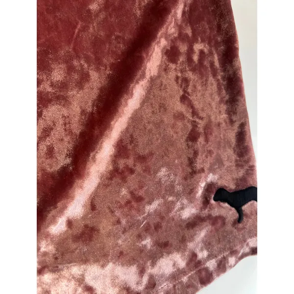 PINK Victoria's Secret XS Top Cami Tank Crushed Velvet Pink Y2K 2000's - Image 5